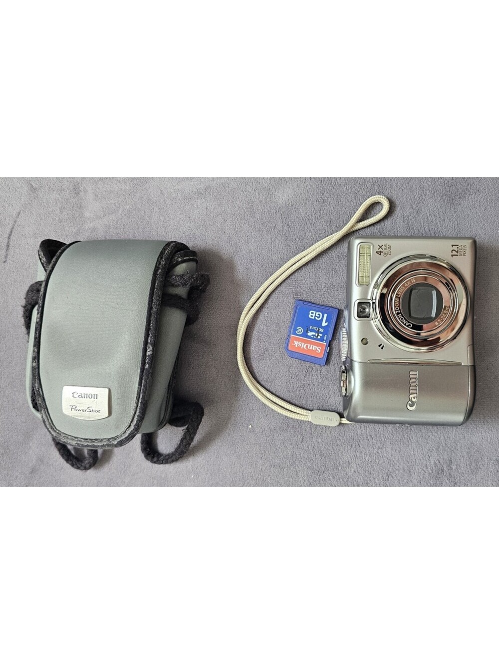 Canon PowerShot A1100 IS Digital Camera with 16GB SD Card, Carrying Case, Tested